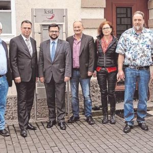 Justizminister Thomas Kutschaty besucht mit Genossinnen und Genossen den Katholischen Sozialdienst in Olpe